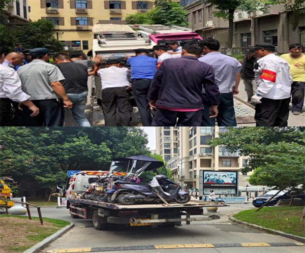 淮南;高新區三和鎮開(kāi)展電動(dòng)車(chē)亂停放、飛線(xiàn)充電整治工作