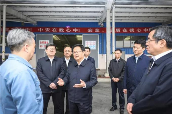 鄭柵潔在淮南市調研